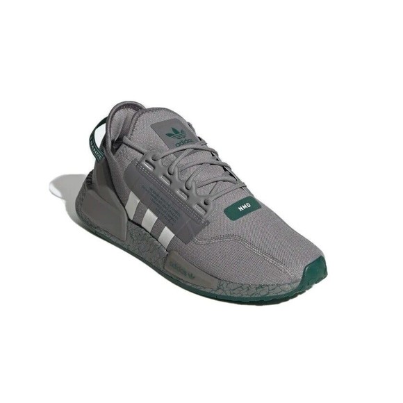 MENS Adidas Originals NMD R1 V2  Shoes Crackled - Gray Collegiate Green GZ6551 main image 7